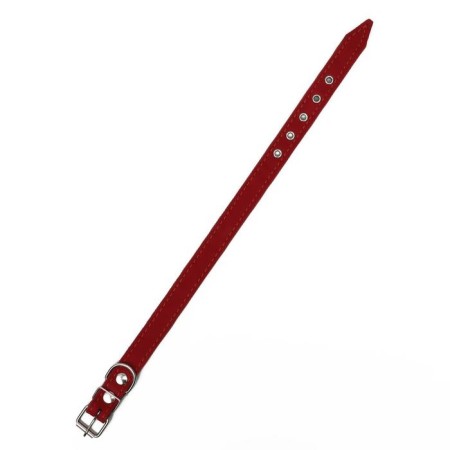 Collar combined leather/tarpaulin, 53 x 2.5 cm, Osh 35-45 cm, red-2