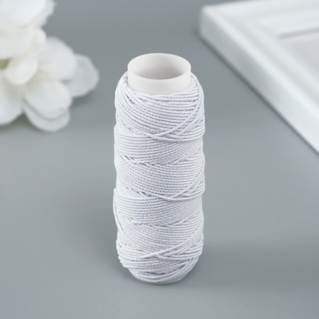 Spandex for beads in a braid, length 25 m, white