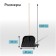 Plastic shovel, bucket 430 × 360 mm, with a galvanized bar, wooden stalk, "Blizzard"