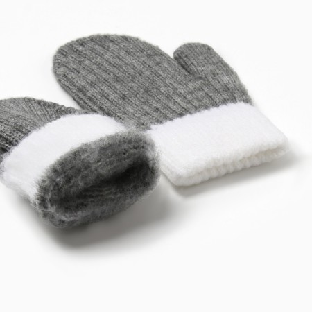Baby mittens minku, gray color, 15 cm-2