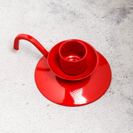 Summer "retro" metal per 1 candle, 10x4 cm, red-2
