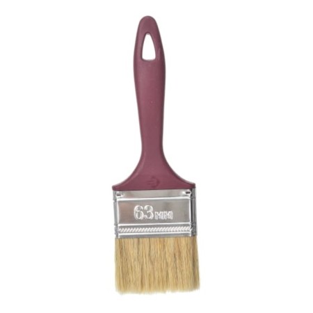 Brush flat bison 4-01011-063, natural bristles, plastic pen, 63mm-4