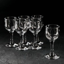 A set of glass glasses for the Tulipe liquor, 55 ml, 6 pcs