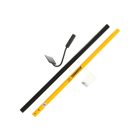 Mini-Grabs straight, 5 teeth, steel, metal stalk, Tornadica-5