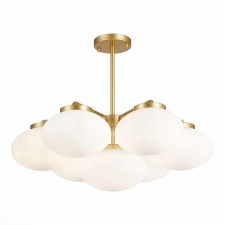 Люстра подвесная St Luce. SL1503.203.07. Modica. 7х40 Вт, E27, 77х77х61,4 см, цвет золотистый