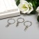 The basis for the key fob Ring metal with a chain silver d = 1.4 cm, DL. chains 1.8 cm set 60 pcs