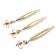 Vertical "Yaman" arrow with a tee, size 40 mm, 2.7 g, brass color
