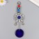 Suspension from the evil eye "Flower - Eyes and hearts" 21 cm mix