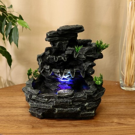 Fountain "Cool" waterfall, 11x18x23 cm (with backlight, without ball)-2