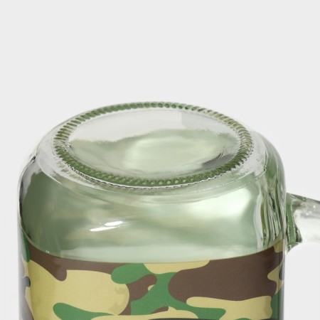 Bank Glass Militari, 450 ml, 10 × 7.5 × 13 cm, with a handle, a lid and a tube-6
