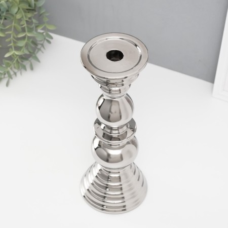 Ceramic Ceramics for 1 candle "Elegant" d = 1.5 cm silver 12x12x31.5 cm-2