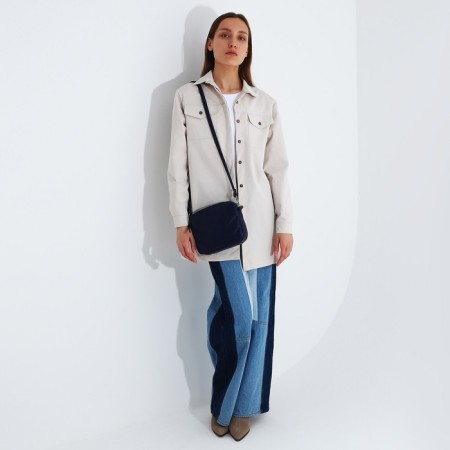 Richet Cross-Boda Bag, external pocket, blue color-8