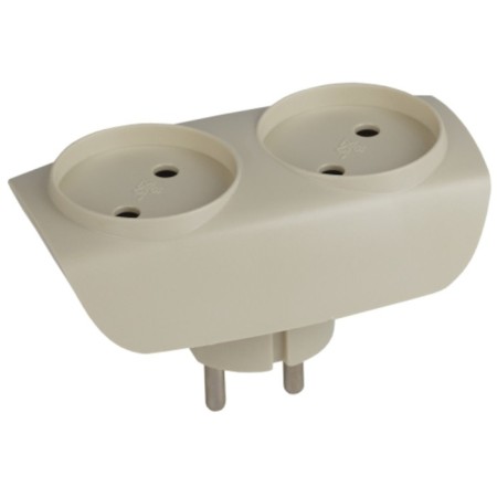 Razeler electric era SP-2-I per 2 sockets without grounding 16A ivory