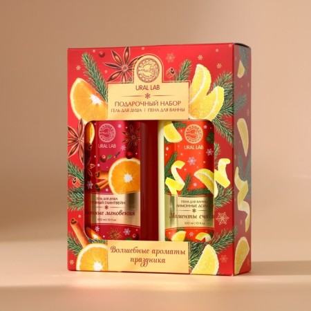 Gift set New Year: shower gel and bath foam, 2x300 ml, New Year-6