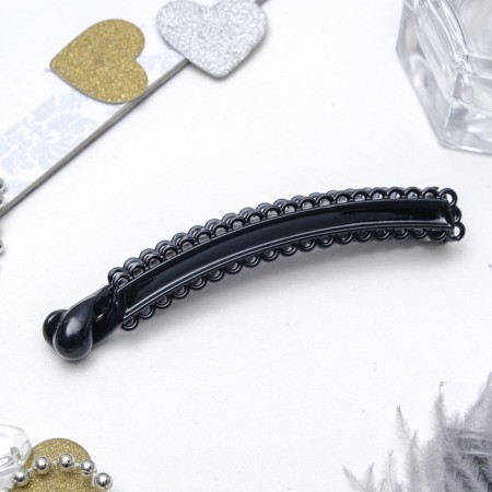 Hair banana "Classic" loops, 9.5 cm, black