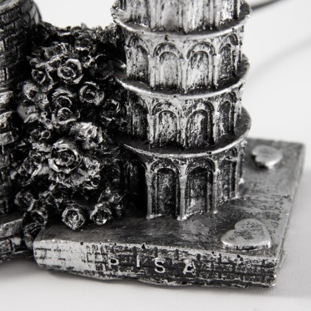 Plasma ball "Pisa tower" gray 14x10x16 cm Risalux-7