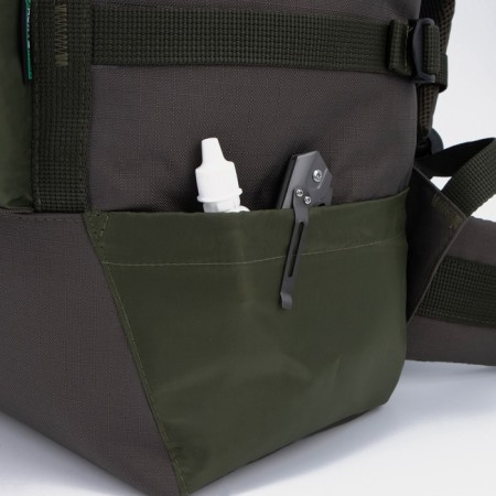 Tourist backpack, 70 l, lightning department, 3 outer pockets, huntsman, khaki color-8