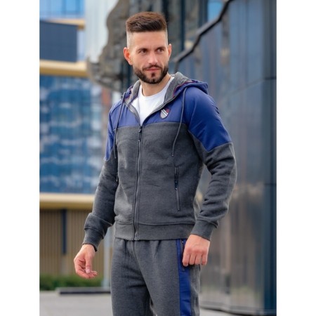 Sports costume men's ise, size 46, blue color, gray color-1