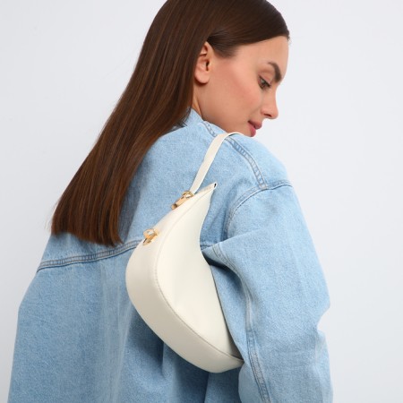 Bag Women's Baget with a zipper, milk color-7