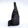 Male sling bag, artificial leather, black color