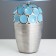 E14 40W Blue-Chromovye table lamp "Assami" 22.5x22.5x35 cm Risalux