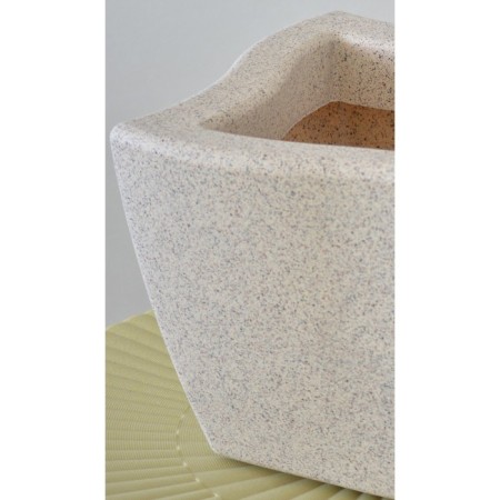 Kashpo for flowers "Wave" 30x30x34 cm, 40 l, sandy marble color-2