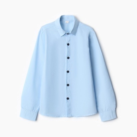 School shirt for a boy, blue color, height 146 cm-4