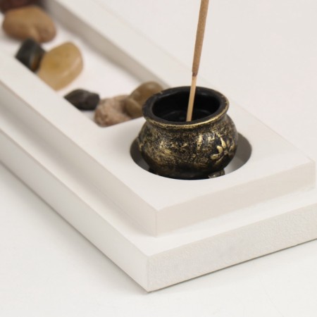 Standing for incense "Buddha" sand+aroma -fingernail+stones 29x7x12.2 cm-4