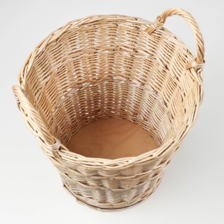 Basket "Gardener", bottom plywood: 20 × 20, top: 30 × 30, h = 25/33 cm, manual weaving, willow-3