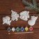 A set of New Year's magnets for coloring 4 pcs. "Magic" paints 6 col. 2 ml