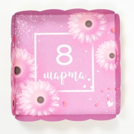 Box for cookies, "To the Women's Day", 12 x 12 x 3 cm-3
