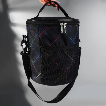 Folloer Bag "Neon", 2 adobs, d = 21 cm, 23 cm, black/multi-colored color-3