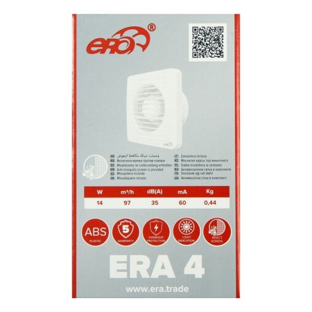 Expitable ERA 4C, 150x150 mm fan, d = 100 mm, 220–240 V, with a check valve-24