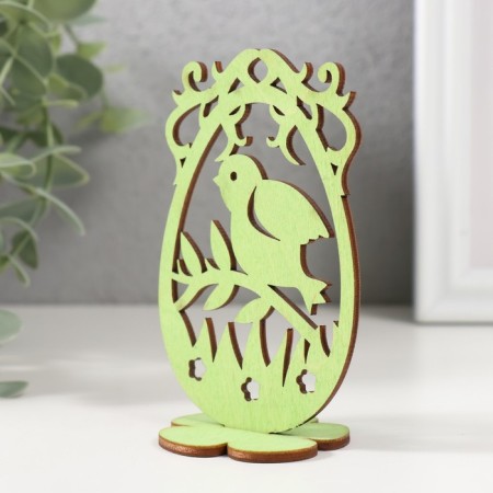 Easter decor "chick" 6.5x4.7x10.3 cm (set 2 parts) light green-2
