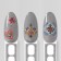 Nail stickers "openwork", voluminous, multi -colored