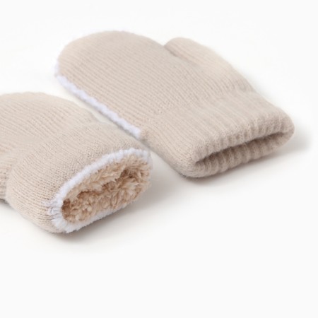 Baby mittens minku, beige color, 18 cm-2