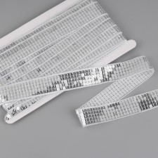 Decorative tape with square sequins, 2.5 cm, 9 ± 0.5 m, silver color