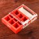 Box for 9 sweets with the shell "House of Santa Claus", 13.7 x 13.7 x 3.5 cm
