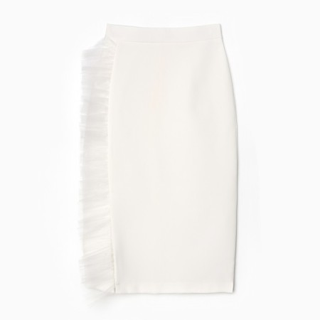 Women's skirt Minaku: Partydress Milk color, river 46-5