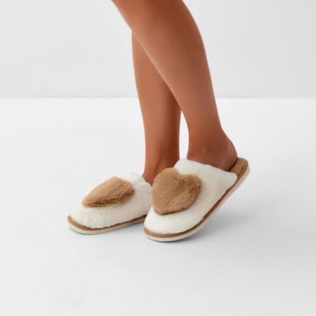 Women's slippers 36-37, beige color-7