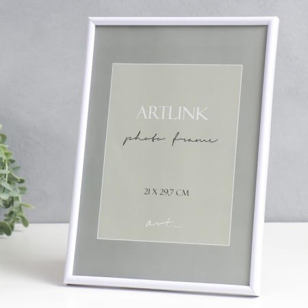 Photo frame Plastic "Decoline" 21x29.7 cm, (A4) white-1
