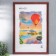 Photo frame 40x60 cm (2502) wood (plastic screen), red