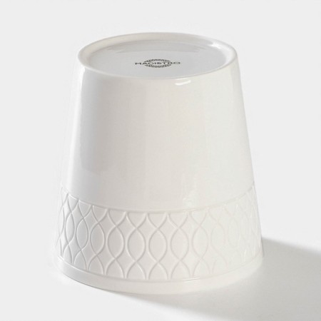 Porcelain Bank for bulk products with Magistro Argos lid, 600 ml, white color-3