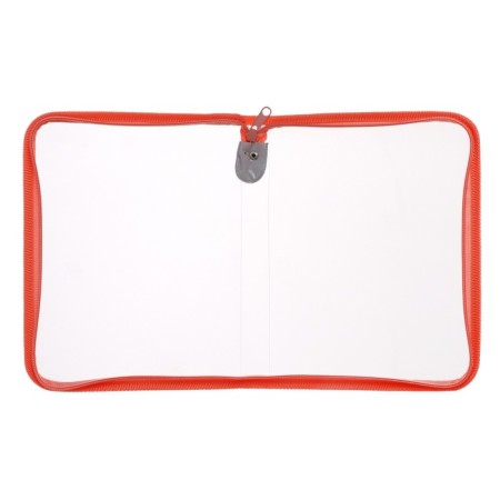 Plastic folder A5, 230 x 180 x 25 mm, lightning around, calligrata "office", PM-A5-01, 0.5 mm, transparent, Pastel, peach-2