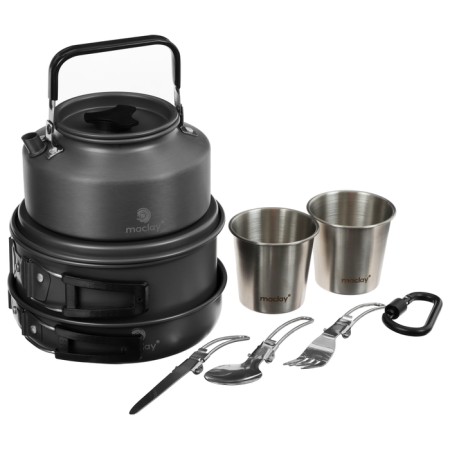 Tourist dishes Maclay, set: pan, pan, kettle, 2 glasses, devices, carbine-10