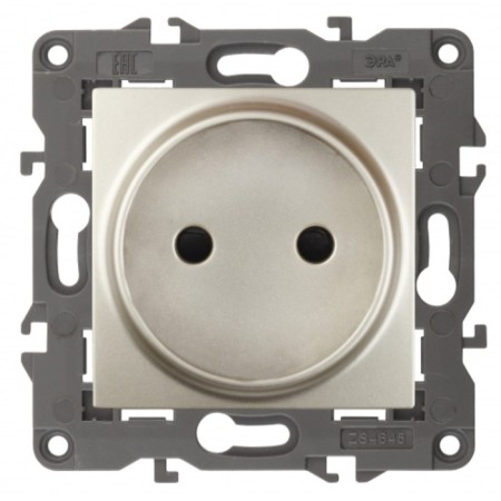 2p socket, 16A-250V, IP20, era Elegance, champagne