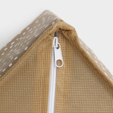 Organizer for storing linen of the Dolyan "Points", 4 cells, 29 × 29 × 10 cm, beige color-4