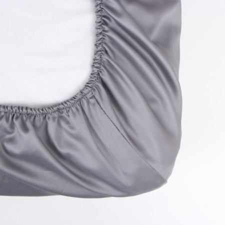 Electris sheet Ethel 160*200*25 cm, col. Gray, 100% cotton, Maco-Satin, 114g/m2-2