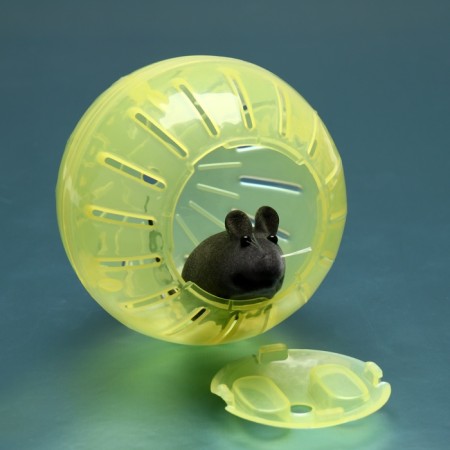 A ball for rodents 10 cm, yellow-2