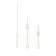 A set of 3 arrows for 55/70/77 mm hours, packing 10 pcs, white